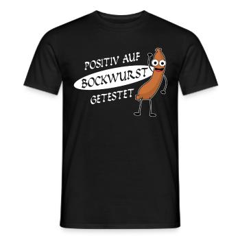 Bockwurst Wurst Positiv Bratwurst - Männer T-Shirt - Schwarz - Vorne - AI Model Male 178 light (178cm)