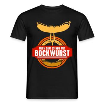 Bockwurst Wurst Würstchen Bratwurst - Männer T-Shirt - Schwarz - Vorne - AI Model Male 178 light (178cm)