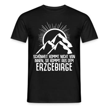 Erzgebirge Berge Wandern Erzgebirger - Männer T-Shirt - Schwarz - Vorne - AI Model Male 178 light (178cm)