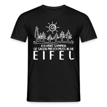 Eifel Eifeler Ich höre Stimmen Eifler - Männer T-Shirt - Schwarz - Vorne - AI Model Male 178 light (178cm)