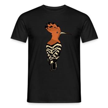 Wiedehopf Eurasian hoopoe Vögel Vogel - Männer T-Shirt - Schwarz - Vorne - AI Model Male 178 light (178cm)