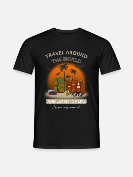Motif cool pour vos vacances et pour le voyage - T-shirt homme - noir