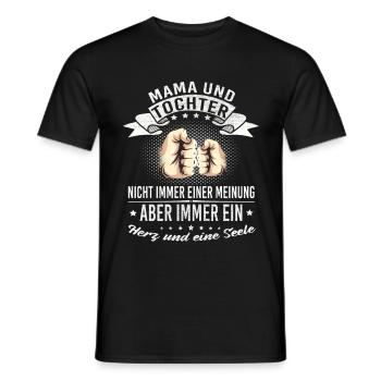 Mama und Tochter Herz und Seele - Männer T-Shirt - Schwarz - Vorne - AI Model Male 178 light (178cm)