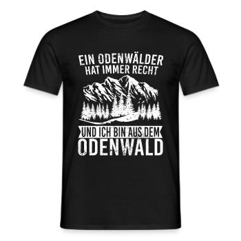 Ein Odenwälder hat immer Recht - Männer T-Shirt - Schwarz - Vorne - AI Model Male 178 light (178cm)