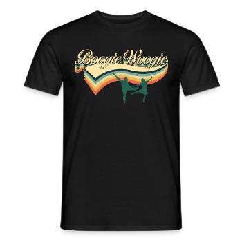 Boogie Woogie Retro Spruch Boogie-Woogie - Männer T-Shirt - Schwarz - Vorne - AI Model Male 178 light (178cm)