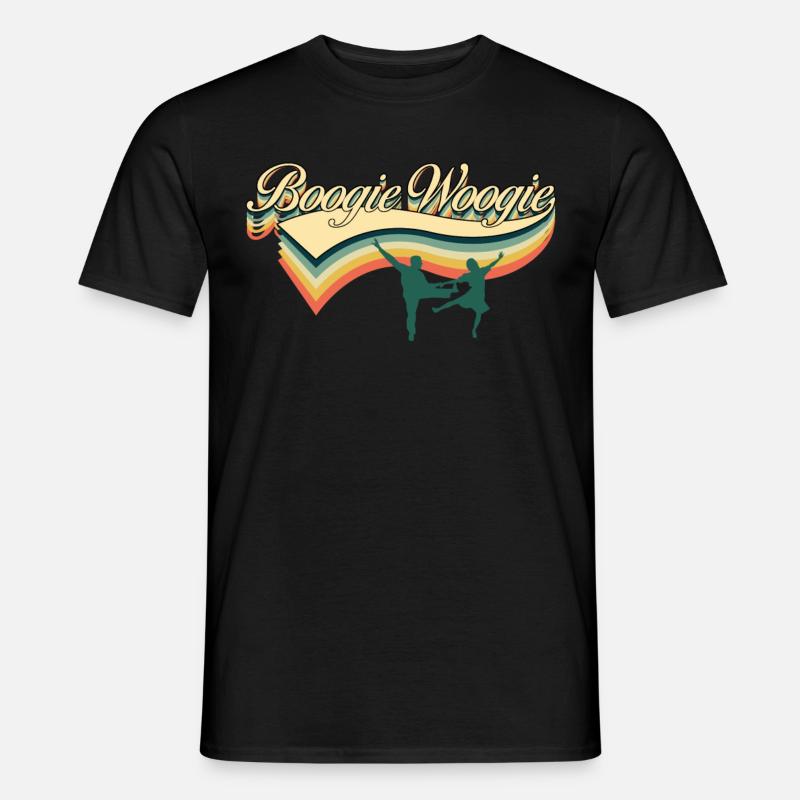 Boogie Woogie Retro Spruch Boogie-Woogie - Männer T-Shirt - Schwarz