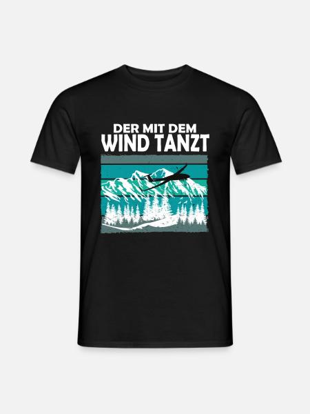 Der mit dem Wind Tanzt - Männer T-Shirt - Schwarz