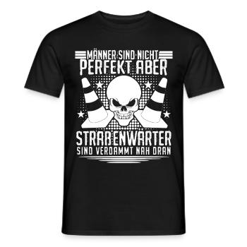 Straßenwärter lustig Straßenmeisterei - Männer T-Shirt - Schwarz - Vorne - AI Model Male 178 light (178cm)