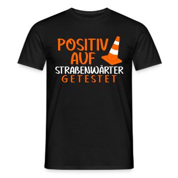 Straßenwärter Positiv Bauhof Straßenbau - Männer T-Shirt - Schwarz - Vorne - AI Model Male 178 light (178cm)