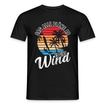 Windsurfing Kitesurfing Windsurfer - Männer T-Shirt - Schwarz - Vorne - AI Model Male 178 light (178cm)