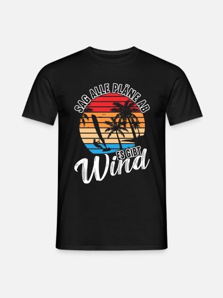 Windsurfing Kitesurfing Windsurfer - Männer T-Shirt - Schwarz