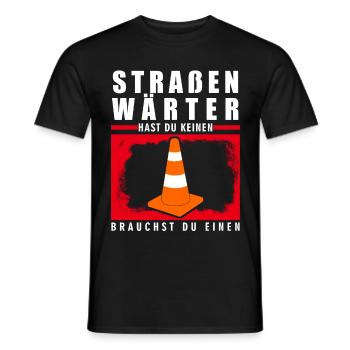 Straßenwärter Witz Straßenmeisterei - Männer T-Shirt - Schwarz - Vorne - AI Model Male 178 light (178cm)
