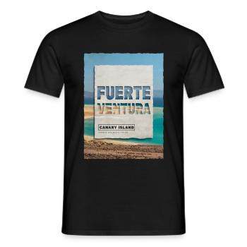 Fuerteventura Sommer Sonne Strand Meer Palmen - Männer T-Shirt - Schwarz - Vorne - AI Model Male 178 light (178cm)