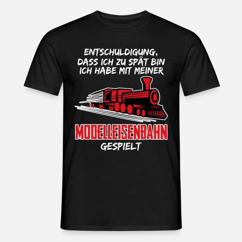 Modellbahner Eisenbahn Modelleisenbahn - Männer T-Shirt - Schwarz