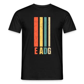 Guitar EADG Bass Bassist Guitar Player - Men's T-Shirt - black - Front - AI Model Male 178 light (178cm)