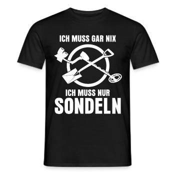 Sondeln Sondengänger Schatzsuche Sondeln - Männer T-Shirt - Schwarz - Vorne - AI Model Male 178 light (178cm)