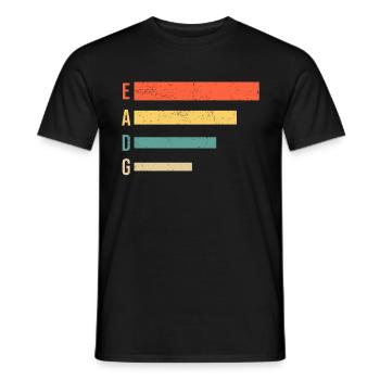 Guitar EADG Bass Bassist Guitar Player - Men's T-Shirt - black - Front - AI Model Male 178 light (178cm)