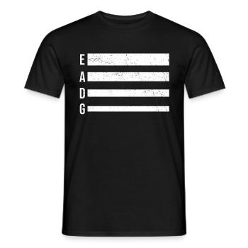 Guitar EADG Bass Bassist Guitar Player - Men's T-Shirt - black - Front - AI Model Male 178 light (178cm)