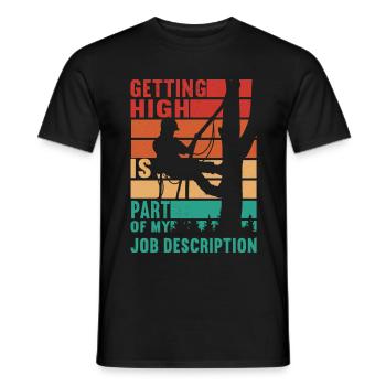 Arborist Baumpfleger - Männer T-Shirt - Schwarz - Vorne - AI Model Male 178 light (178cm)