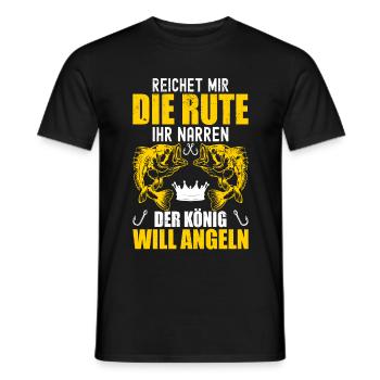 Reichet Mir Die Rute Ihr Narren Fischer Angler - Männer T-Shirt - Schwarz - Vorne - AI Model Male 178 light (178cm)