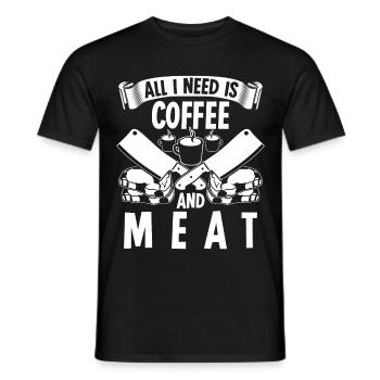 Boucher Café Boucher Boucher Boucher - T-shirt homme - noir - Devant - AI Model Male 178 light (178cm)