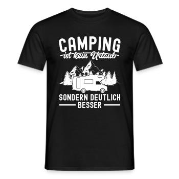 Le camping n’est pas des vacances mais un meilleur camping-car - T-shirt homme - noir - Devant - AI Model Male 178 light (178cm)
