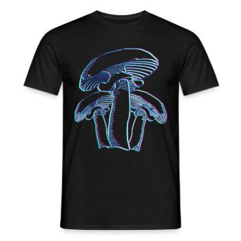 Pilzsammler abstrakte Pilze Pilzsucher - Männer T-Shirt - Schwarz - Vorne - AI Model Male 178 light (178cm)