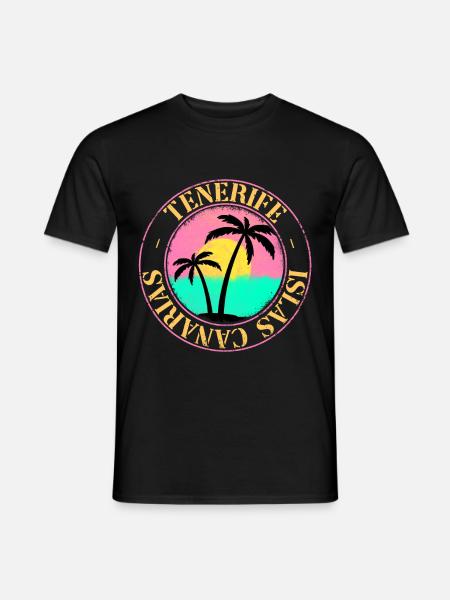 Teneriffa Tenerife Sommer Sonne Strand Meer Palmen - Männer T-Shirt - Schwarz