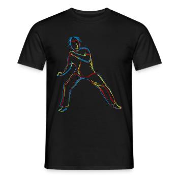 Capoeira Brazilian martial arts - Men's T-Shirt - black - Front - AI Model Male 178 light (178cm)