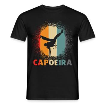 Capoeira retro martial arts - Men's T-Shirt - black - Front - AI Model Male 178 light (178cm)