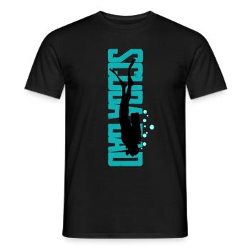 Fête des Pères Père Plongeur Papa Papa Plongeur - T-shirt homme - noir - Devant - AI Model Male 178 light (178cm)