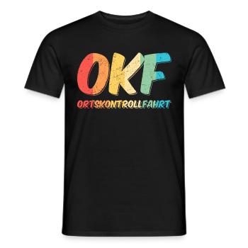 OKF Ortskontrollfahrt - Männer T-Shirt - Schwarz - Vorne - AI Model Male 178 light (178cm)