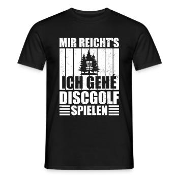 Mir Reichts Ich Geh Disc Golf Spielen Disc Golfer - Männer T-Shirt - Schwarz - Vorne - AI Model Male 178 light (178cm)