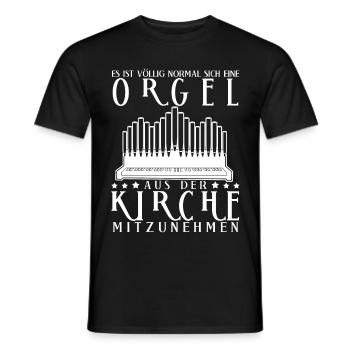 Orgel Organist Pfeifenorgel Orgelspieler - Männer T-Shirt - Schwarz - Vorne - AI Model Male 178 light (178cm)