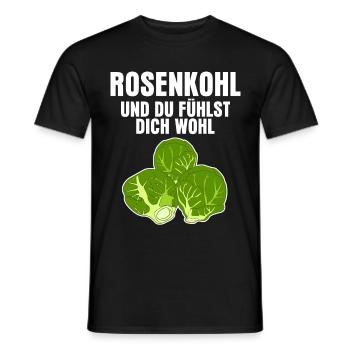 Rosenkohl Veganer Spruch für Vegetarier - Männer T-Shirt - Schwarz - Vorne - AI Model Male 178 light (178cm)