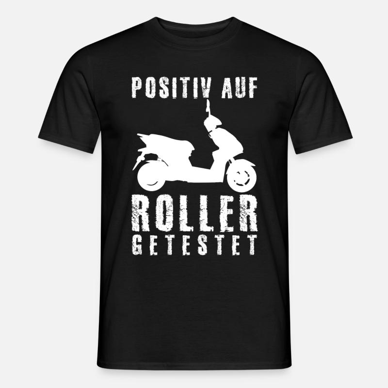 Mofa Mopet Motorroller Mofafahrer Moped - Männer T-Shirt - Schwarz