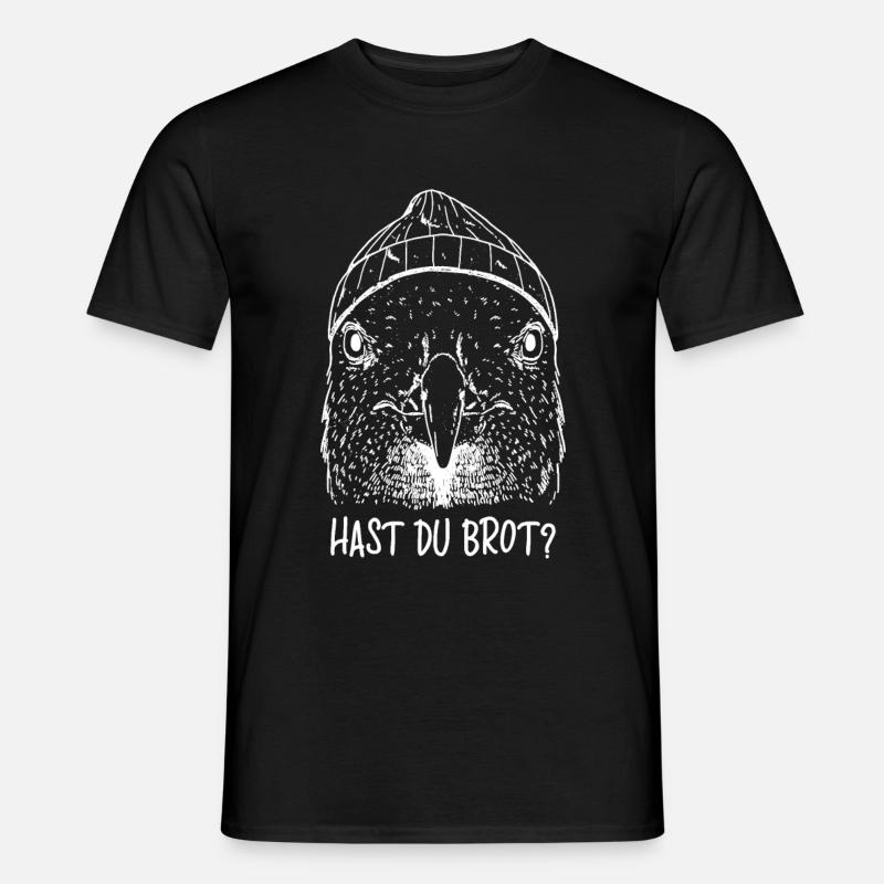 Hast Du Brot Möwe - Männer T-Shirt - Schwarz