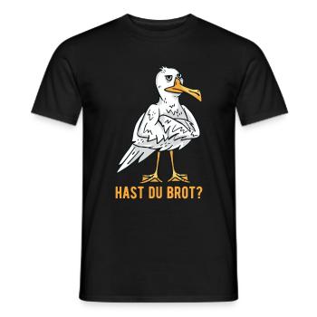 Hast Du Brot Möwe - Männer T-Shirt - Schwarz - Vorne - AI Model Male 178 light (178cm)