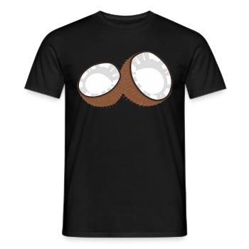 Kokosnuss offen Kokos Kokosnüsse Coconut - Männer T-Shirt - Schwarz - Vorne - AI Model Male 178 light (178cm)
