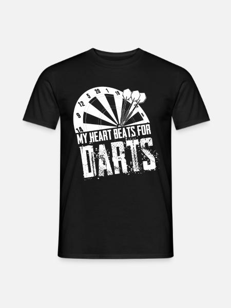 Dartscheibe Dartspieler Dart Darts - Männer T-Shirt - Schwarz