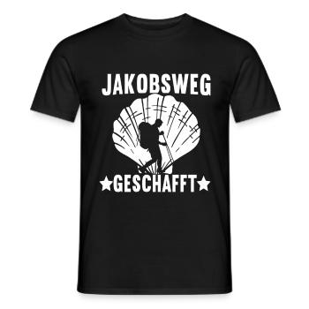 Jakobsweg Pilgern - Männer T-Shirt - Schwarz - Vorne - AI Model Male 178 light (178cm)
