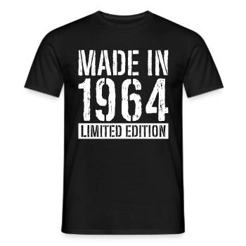 58 Birthday Gift Man Woman 1964 Vintage - Men's T-Shirt - black - Front - AI Model Male 178 light (178cm)