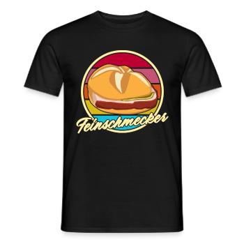 Leberkäse Feinschmecker Leberkas - Männer T-Shirt - Schwarz - Vorne - AI Model Male 178 light (178cm)