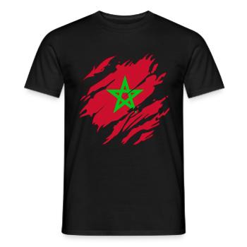 Maroc Marocain Marocain Marocain Marocain - T-shirt homme - noir - Devant - AI Model Male 178 light (178cm)