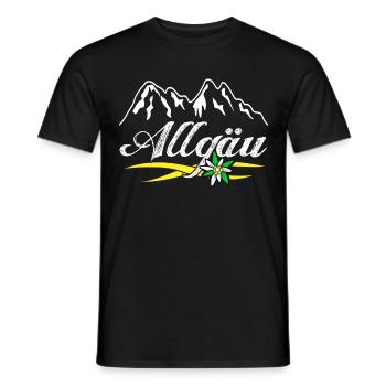 Alpes de l’Allgäu Edelweiss Allgäuer - T-shirt homme - noir - Devant - AI Model Male 178 light (178cm)