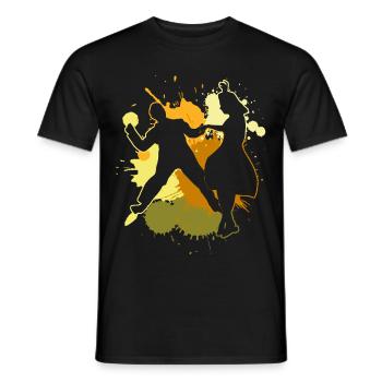 Boogie Woogie Dancers Dance Swing - Men's T-Shirt - black - Front - AI Model Male 178 light (178cm)