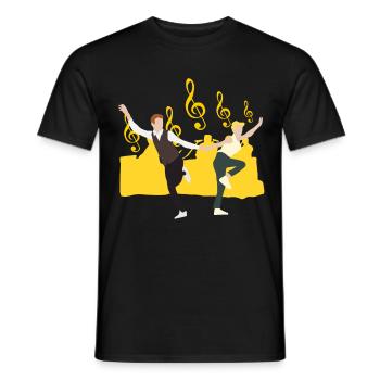Boogie Woogie Dancer Fun Swing - Men's T-Shirt - black - Front - AI Model Male 178 light (178cm)