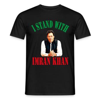 Je soutiens imran khan Pakistan PTI Party - T-shirt homme - noir - Devant - AI Model Male 178 light (178cm)