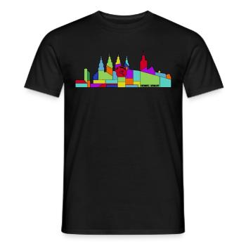 Chemnitz Sachsen Retro Chemnitzer - Men's T-Shirt - black - Front - AI Model Male 178 light (178cm)