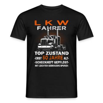 Trucker & LKW-Fahrer 60. Geburtstag - Männer T-Shirt - Schwarz - Vorne - AI Model Male 178 light (178cm)